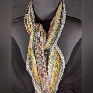 Fashion By Mirabeau Multicolored Vintage Knit Scarf